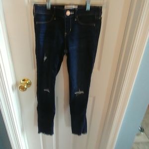 Abercrombie Kids Dark Blue Tattered Jean
